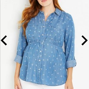 NWT Button Front Maternity Blouse
